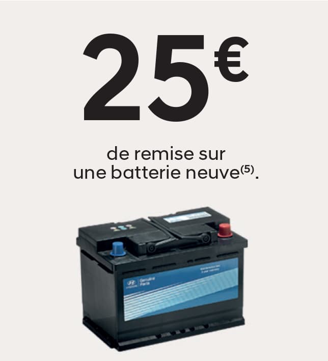 25€ de remise sur une batterie neuve (5)